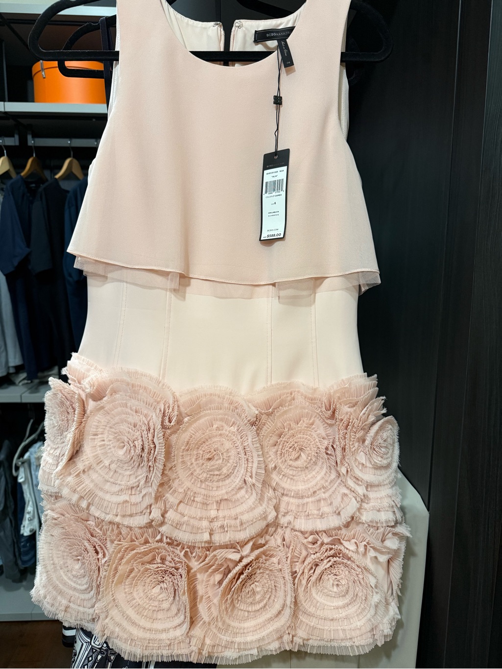Bcbgmaxazria Cameo Pink Sleeveless Cocktail Dress